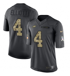 Youth Nike Philadelphia Eagles #4 Jake Elliott Limited Black 2016 Salute to Service NFL Jersey