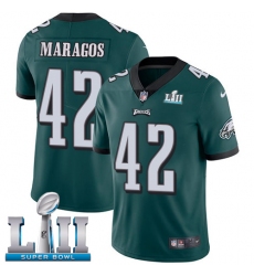 Youth Nike Philadelphia Eagles #42 Chris Maragos Midnight Green Team Color Vapor Untouchable Limited Player Super Bowl LII NFL Jersey