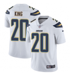 Men's Nike Los Angeles Chargers #20 Desmond King White Vapor Untouchable Limited Player NFL Jersey