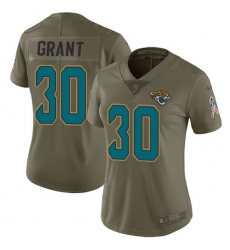Women's Nike Jacksonville Jaguars #30 Corey Grant Limited Olive 2017 Salute to Service NFL Jersey