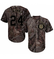 Men's Majestic Houston Astros #24 Jimmy Wynn Authentic Camo Realtree Collection Flex Base MLB Jersey