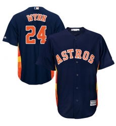 Men's Majestic Houston Astros #24 Jimmy Wynn Replica Navy Blue Alternate Cool Base MLB Jersey