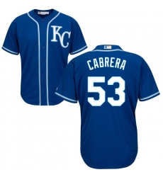 Youth Majestic Kansas City Royals #53 Melky Cabrera Replica Blue Alternate 2 Cool Base MLB Jersey