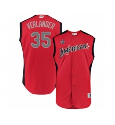 Men's Houston Astros #35 Justin Verlander Authentic Red American League 2019 Baseball All-Star Jersey