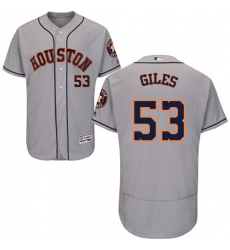 Men's Majestic Houston Astros #53 Ken Giles Grey Flexbase Authentic Collection MLB Jersey