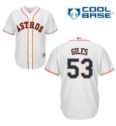 Youth Majestic Houston Astros #53 Ken Giles Authentic White Home Cool Base MLB Jersey