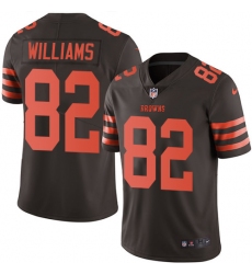 Men's Nike Cleveland Browns #82 Kasen Williams Limited Brown Rush Vapor Untouchable NFL Jersey