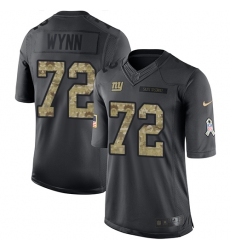 Youth Nike New York Giants #72 Kerry Wynn Limited Black 2016 Salute to Service NFL Jersey