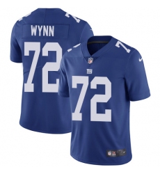 Youth Nike New York Giants #72 Kerry Wynn Royal Blue Team Color Vapor Untouchable Elite Player NFL Jersey