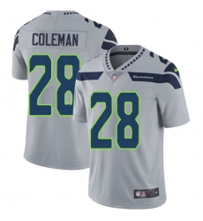 Youth Nike Seattle Seahawks #28 Justin Coleman Grey Alternate Vapor Untouchable Limited Player NFL Jersey