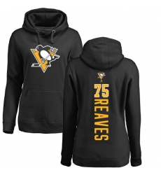 NHL Women's Adidas Pittsburgh Penguins #75 Ryan Reaves Black Backer Pullover Hoodie