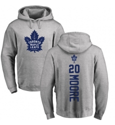 NHL Adidas Toronto Maple Leafs #20 Dominic Moore Ash Backer Pullover Hoodie
