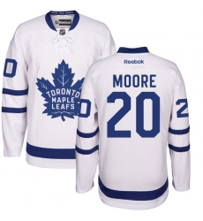 Women's Reebok Toronto Maple Leafs #20 Dominic Moore Authentic White Away NHL Jersey