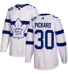 Youth Adidas Toronto Maple Leafs #30 Calvin Pickard Authentic White 2018 Stadium Series NHL Jersey