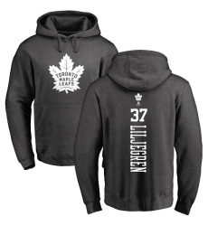 NHL Adidas Toronto Maple Leafs #37 Timothy Liljegren Charcoal One Color Backer Pullover Hoodie