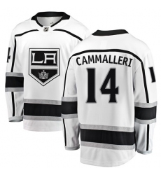 Men's Los Angeles Kings #14 Mike Cammalleri Authentic White Away Fanatics Branded Breakaway NHL Jersey