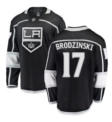 Youth Los Angeles Kings #17 Jonny Brodzinski Authentic Black Home Fanatics Branded Breakaway NHL Jersey