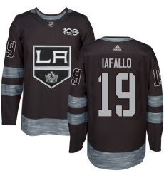Men's Adidas Los Angeles Kings #19 Alex Iafallo Authentic Black 1917-2017 100th Anniversary NHL Jersey