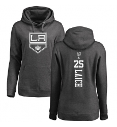 NHL Women's Adidas Los Angeles Kings #25 Brooks Laich Charcoal One Color Backer Pullover Hoodie