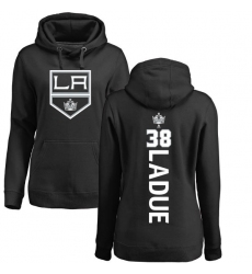 NHL Women's Adidas Los Angeles Kings #38 Paul LaDue Black Backer Pullover Hoodie