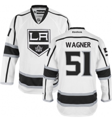 Women's Reebok Los Angeles Kings #51 Austin Wagner Authentic White Away NHL Jersey