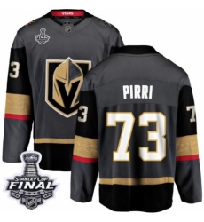 Youth Vegas Golden Knights #73 Brandon Pirri Authentic Black Home Fanatics Branded Breakaway 2018 Stanley Cup Final NHL Jersey