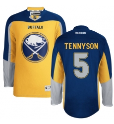 Men's Reebok Buffalo Sabres #5 Matt Tennyson Authentic Gold New Third NHL Jersey