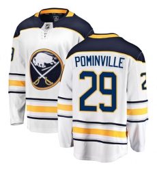 Men's Buffalo Sabres #29 Jason Pominville Fanatics Branded White Away Breakaway NHL Jersey