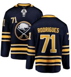 Men's Buffalo Sabres #71 Evan Rodrigues Fanatics Branded Navy Blue Home Breakaway NHL Jersey