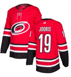 Men's Adidas Carolina Hurricanes #19 Josh Jooris Premier Red Home NHL Jersey
