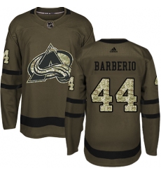 Men's Adidas Colorado Avalanche #44 Mark Barberio Premier Green Salute to Service NHL Jersey