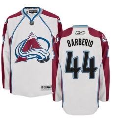 Men's Reebok Colorado Avalanche #44 Mark Barberio Authentic White Away NHL Jersey