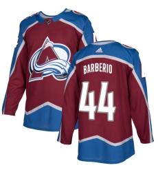 Youth Adidas Colorado Avalanche #44 Mark Barberio Authentic Burgundy Red Home NHL Jersey