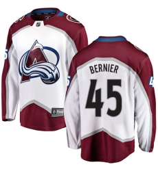 Men's Colorado Avalanche #45 Jonathan Bernier Fanatics Branded White Away Breakaway NHL Jersey