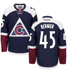 Men's Reebok Colorado Avalanche #45 Jonathan Bernier Authentic Blue Third NHL Jersey