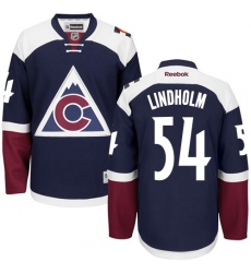 Men's Reebok Colorado Avalanche #54 Anton Lindholm Authentic Blue Third NHL Jersey