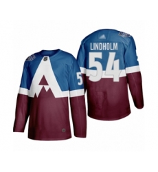 Women's Colorado Avalanche #54 Anton Lindholm Authentic Burgundy Blue 2020 Stadium Series Hockey Jersey