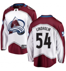 Youth Colorado Avalanche #54 Anton Lindholm Fanatics Branded White Away Breakaway NHL Jersey