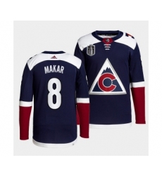 Men's Colorado Avalanche #8 Cale Makar Navy 2022 Stanley Cup Final Patch Stitched Jersey