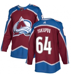 Youth Adidas Colorado Avalanche #64 Nail Yakupov Authentic Burgundy Red Home NHL Jersey