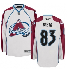 Women's Reebok Colorado Avalanche #83 Matt Nieto Authentic White Away NHL Jersey