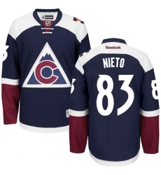 Youth Reebok Colorado Avalanche #83 Matt Nieto Authentic Blue Third NHL Jersey