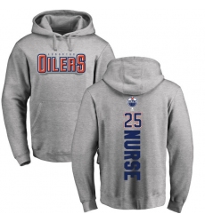 NHL Adidas Edmonton Oilers #25 Darnell Nurse Ash Backer Pullover Hoodie