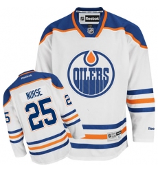 Women's Reebok Edmonton Oilers #25 Darnell Nurse Authentic White Away NHL Jersey