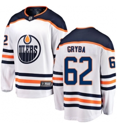 Men's Edmonton Oilers #62 Eric Gryba Fanatics Branded White Away Breakaway NHL Jersey
