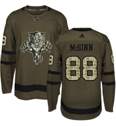 Youth Adidas Florida Panthers #88 Jamie McGinn Authentic Green Salute to Service NHL Jersey