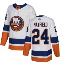 Men's Adidas New York Islanders #24 Scott Mayfield Authentic White Away NHL Jersey