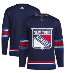 Men's New York Rangers Blank Navy Stitched Jersey