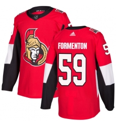 Men's Adidas Ottawa Senators #59 Alex Formenton Premier Red Home NHL Jersey