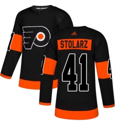 Men's Adidas Philadelphia Flyers #41 Anthony Stolarz Premier Black Alternate NHL Jersey